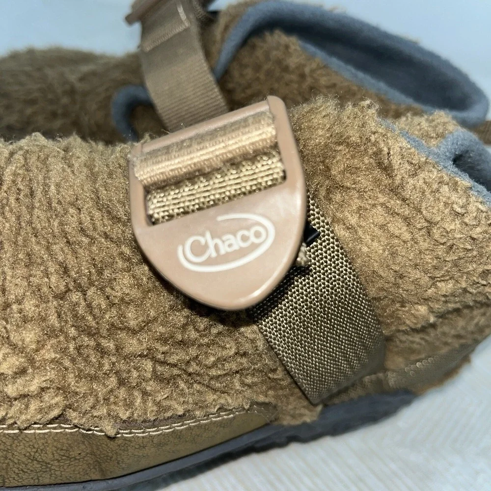 Chaco Ramble Puff Kids Booties Slippers Size 2 EU 33 Trekking Brown Sherpa‎ Warm